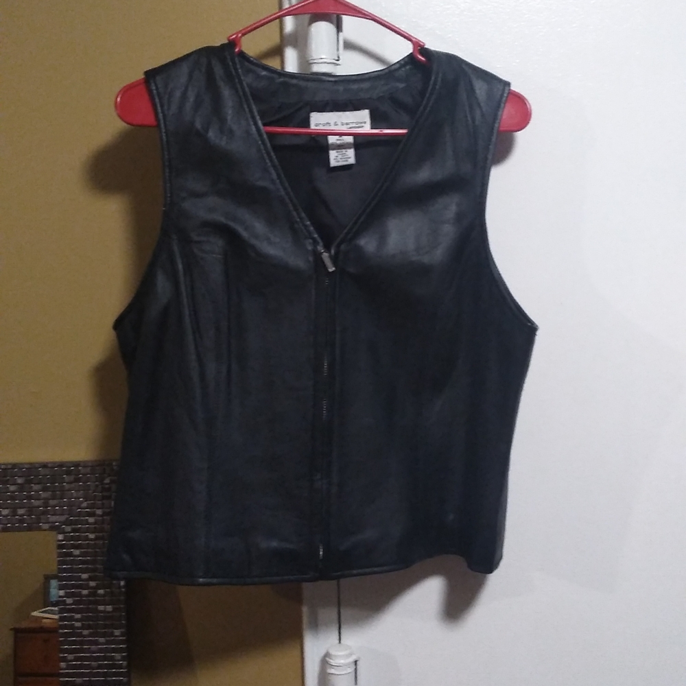 Croft&barrow lambskin 100 percent leather vest